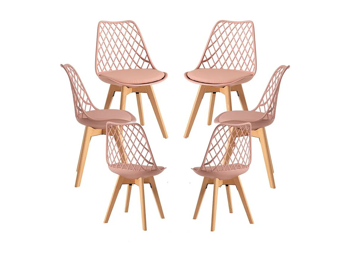Packs Sillas Comedor - Pack 6 Sillas Mima - Rosa Avellana