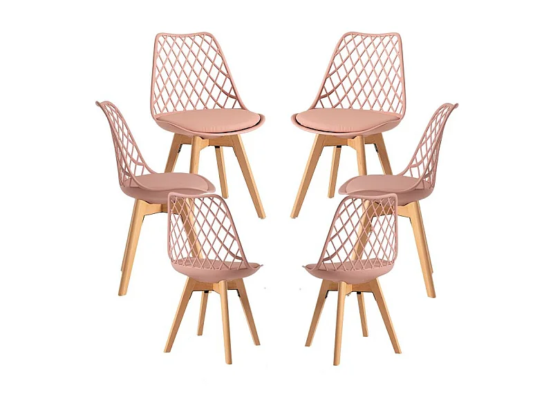 Packs Sillas Comedor - Pack 6 Sillas Mima - Rosa Avellana