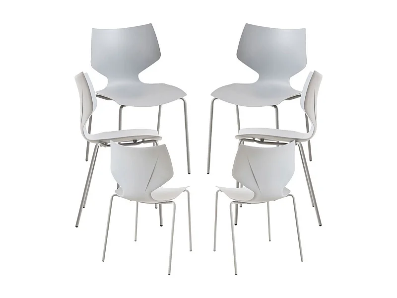 Packs Sillas Comedor - Pack 6 Sillas Plecy - Gris claro