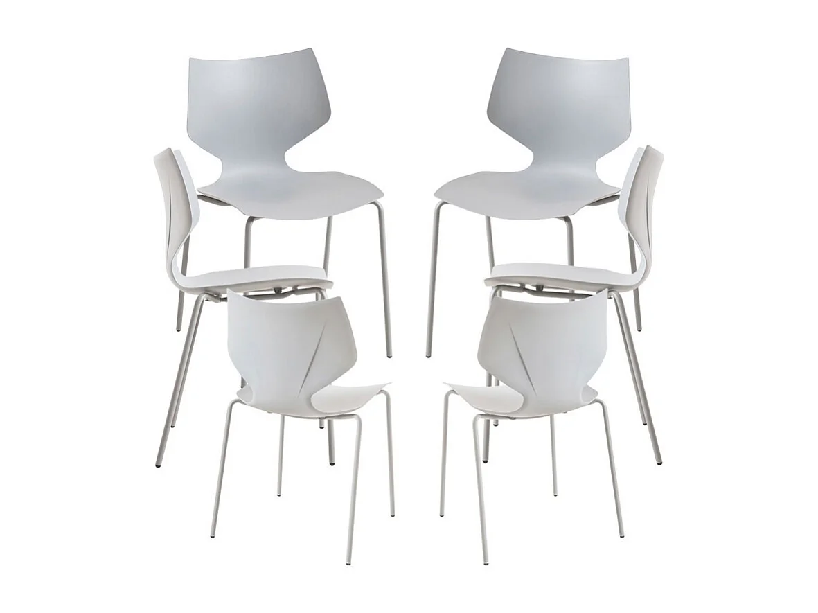 Packs Sillas Comedor - Pack 6 Sillas Plecy - Gris claro