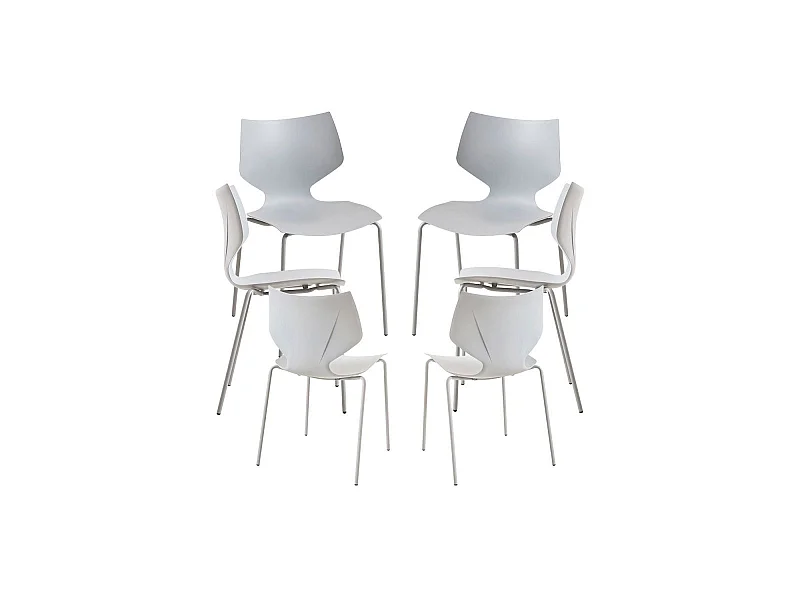 Packs Sillas Comedor - Pack 6 Sillas Plecy - Gris claro