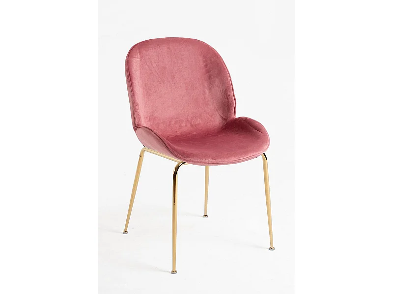 Sillas Comedor - Silla Bille Golden Terciopelo - Rosa