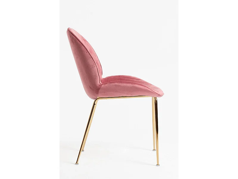 Sillas Comedor - Silla Bille Golden Terciopelo - Rosa