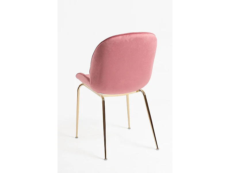 Sillas Comedor - Silla Bille Golden Terciopelo - Rosa