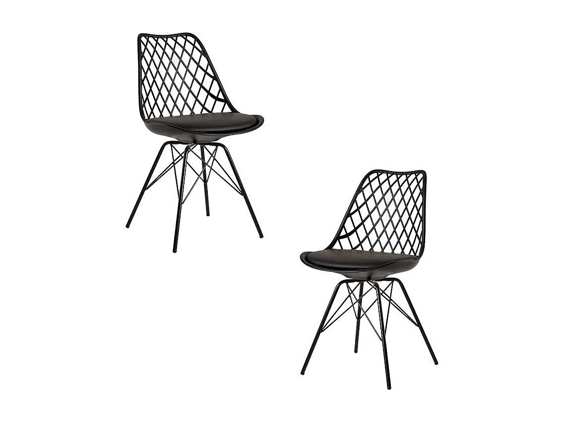Packs Sillas Comedor - Pack 2 Sillas Iron Mima - Negro