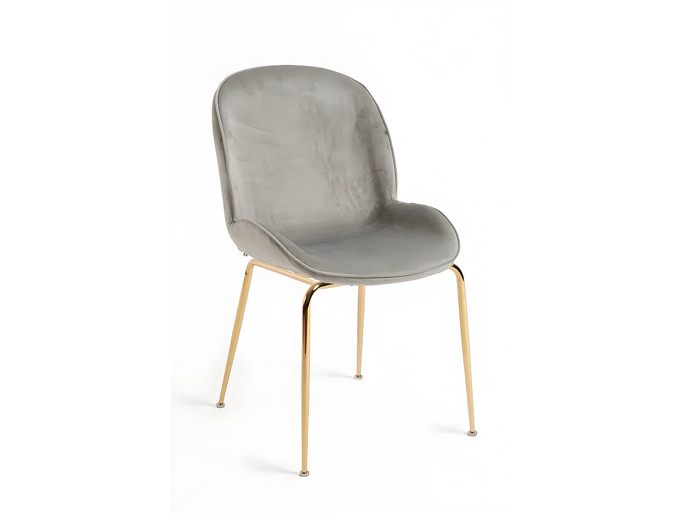 Sillas Comedor - Silla Bille Golden Terciopelo - Gris claro