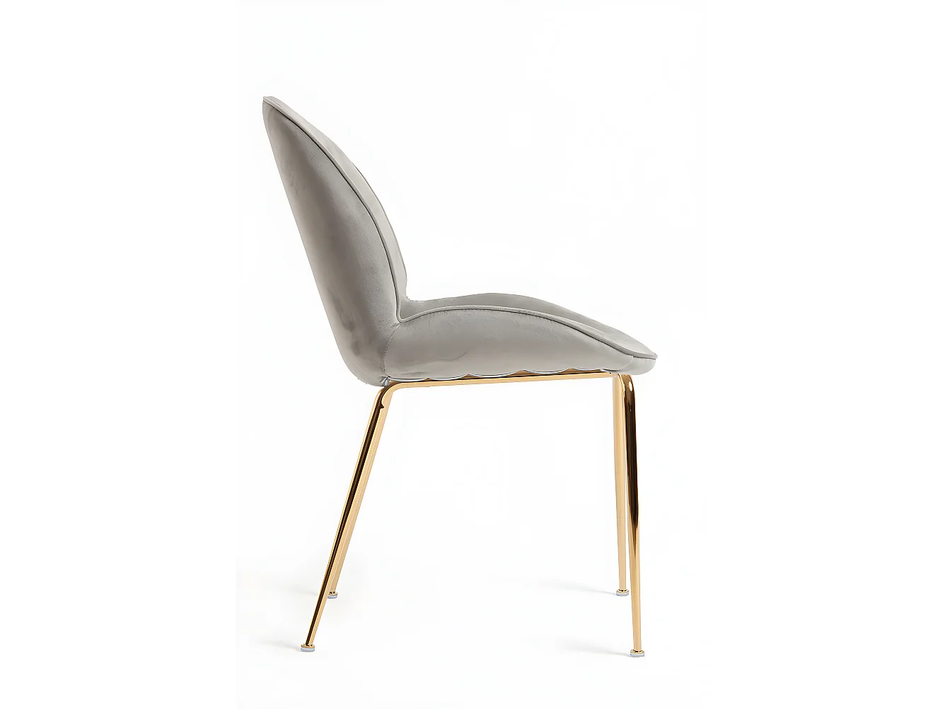 Sillas Comedor - Silla Bille Golden Terciopelo - Gris claro