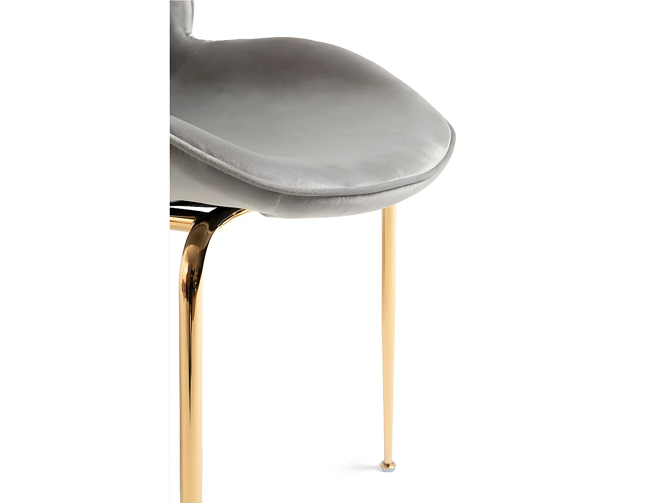 Sillas Comedor - Silla Bille Golden Terciopelo - Gris claro