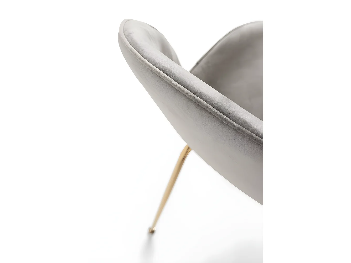 Sillas Comedor - Silla Bille Golden Terciopelo - Gris claro