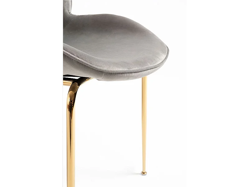 Sillas Comedor - Silla Bille Golden Terciopelo - Gris claro