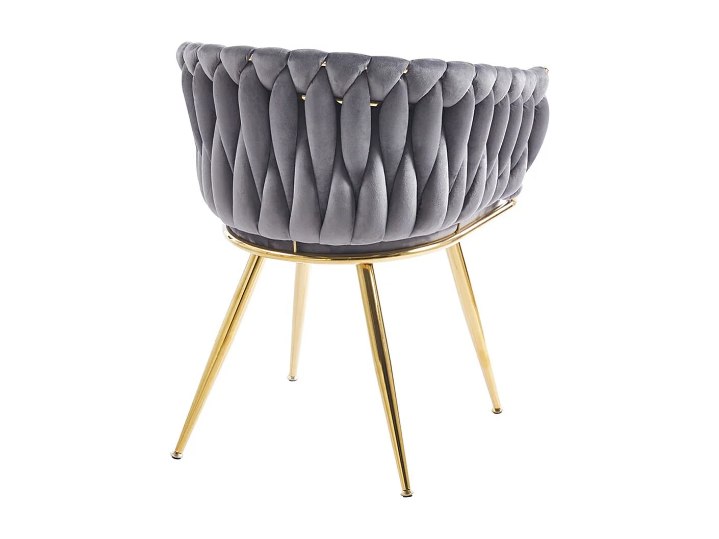 Sillas Comedor - Silla Widny Golden Terciopelo - Gris oscuro