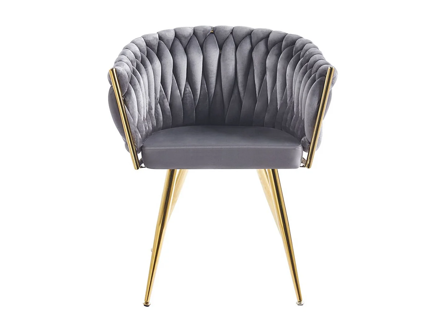 Sillas Comedor - Silla Widny Golden Terciopelo - Gris oscuro