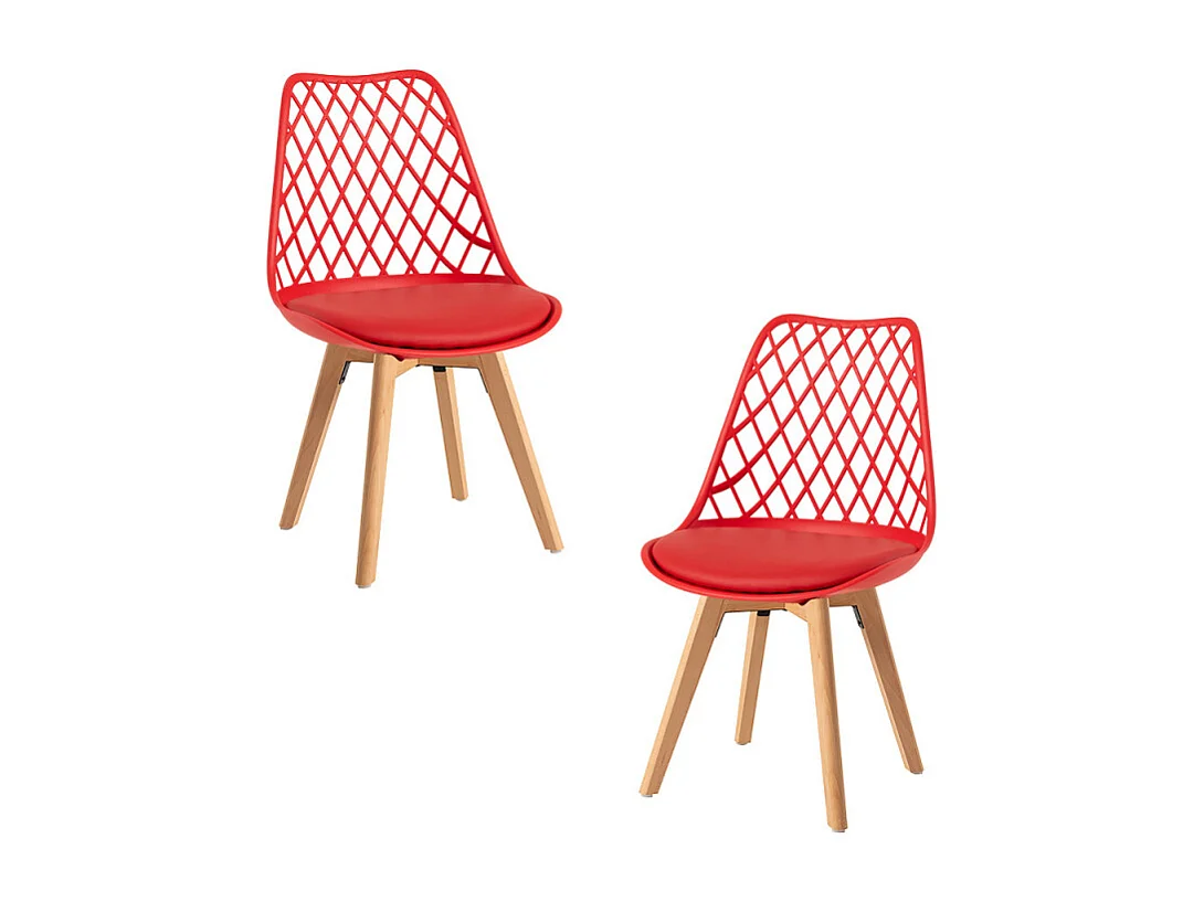 Packs Sillas Comedor - Pack 2 Sillas Mima - Rojo