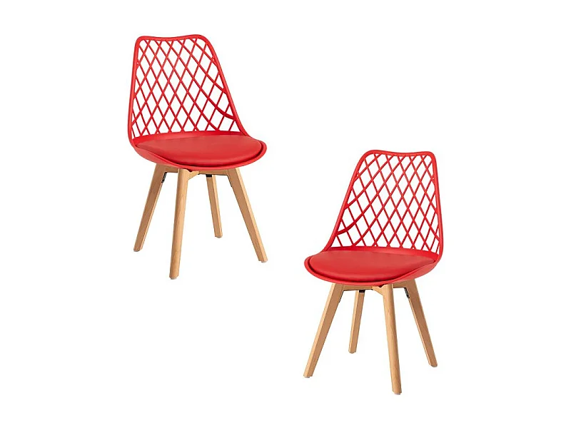 Packs Sillas Comedor - Pack 2 Sillas Mima - Rojo
