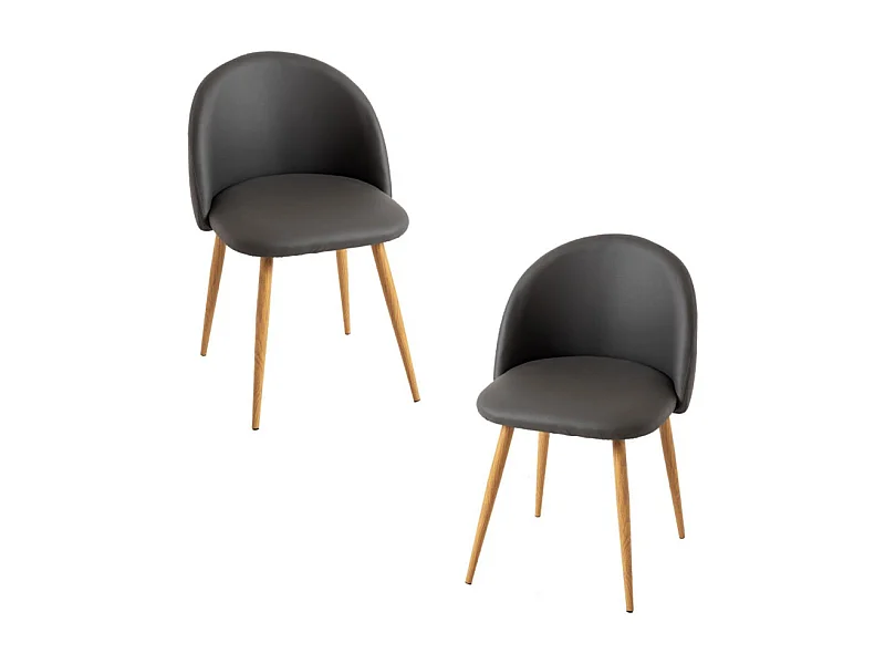 Packs Sillas Comedor - Pack 2 Sillas Vint Polipiel - Gris