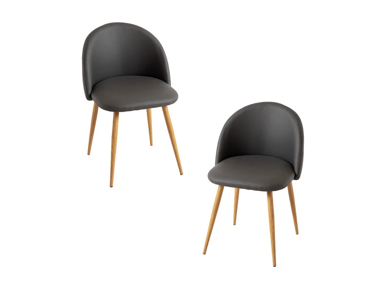 Packs Sillas Comedor - Pack 2 Sillas Vint Polipiel - Gris