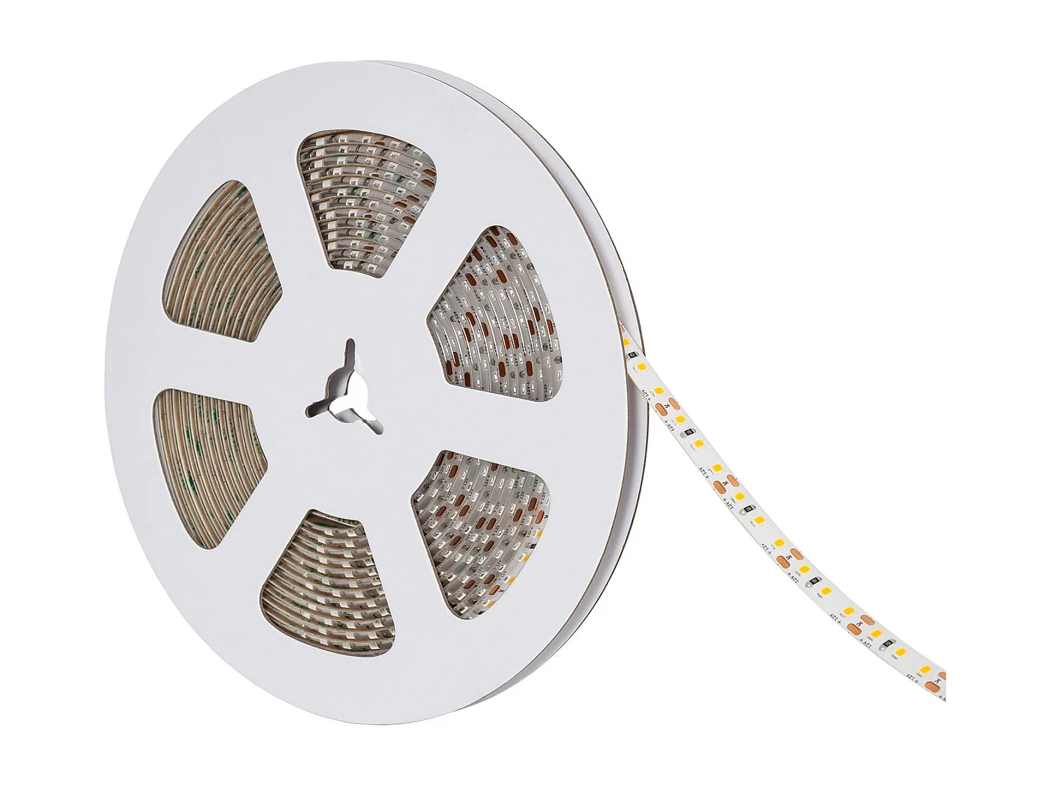 Bobina 5m Striscia LED 12V SMD 120 LED/m 10W/m 1000lm/m Larga 8mm IP65 Taglio 2,5cm 2200K Super Caldo