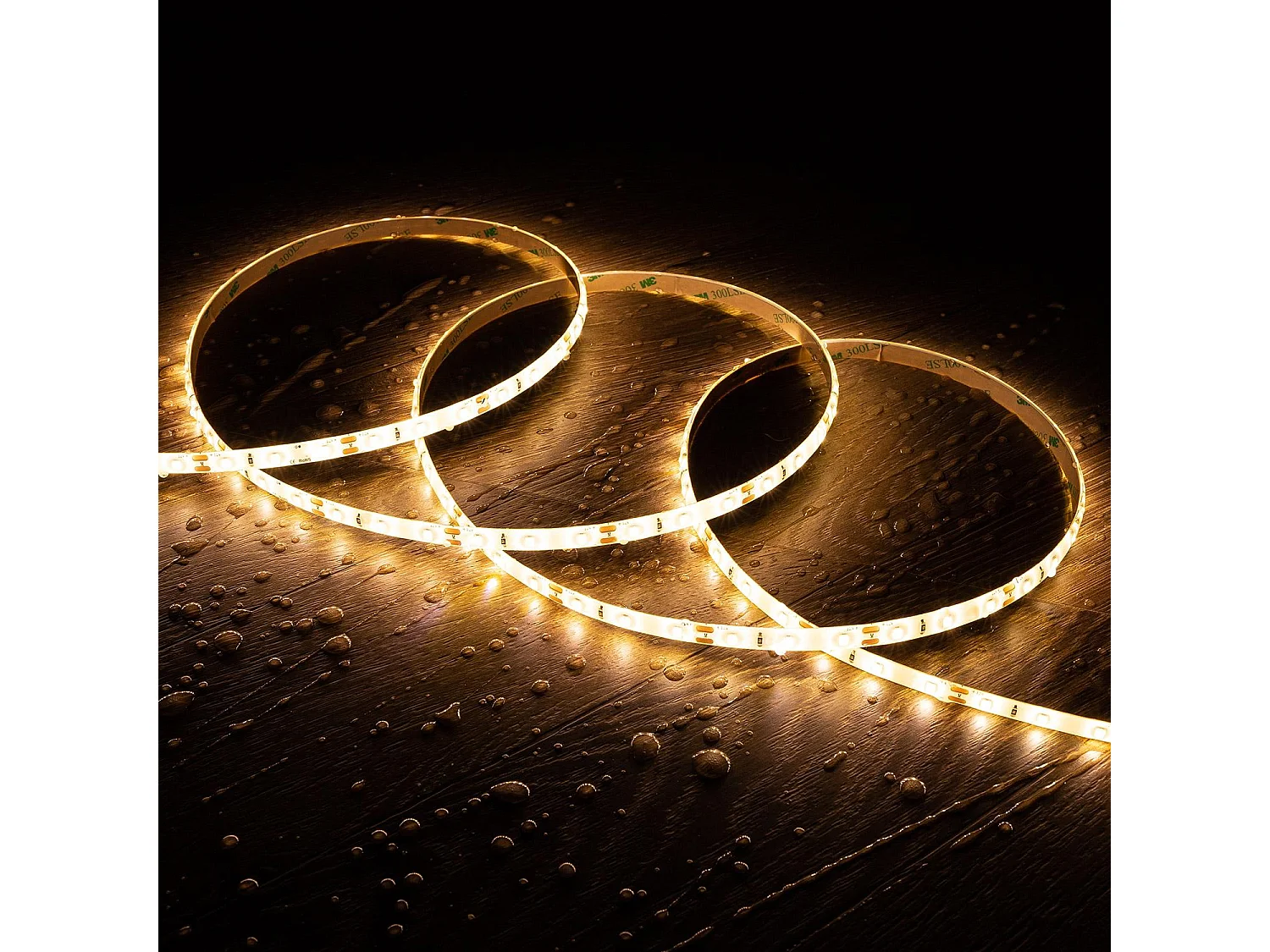 Ruban LED 12V SMD 60 LED/m 5m 5W/m 400lm/m Largeur 8mm Coupe 5cm IP65 2200K Super chaud