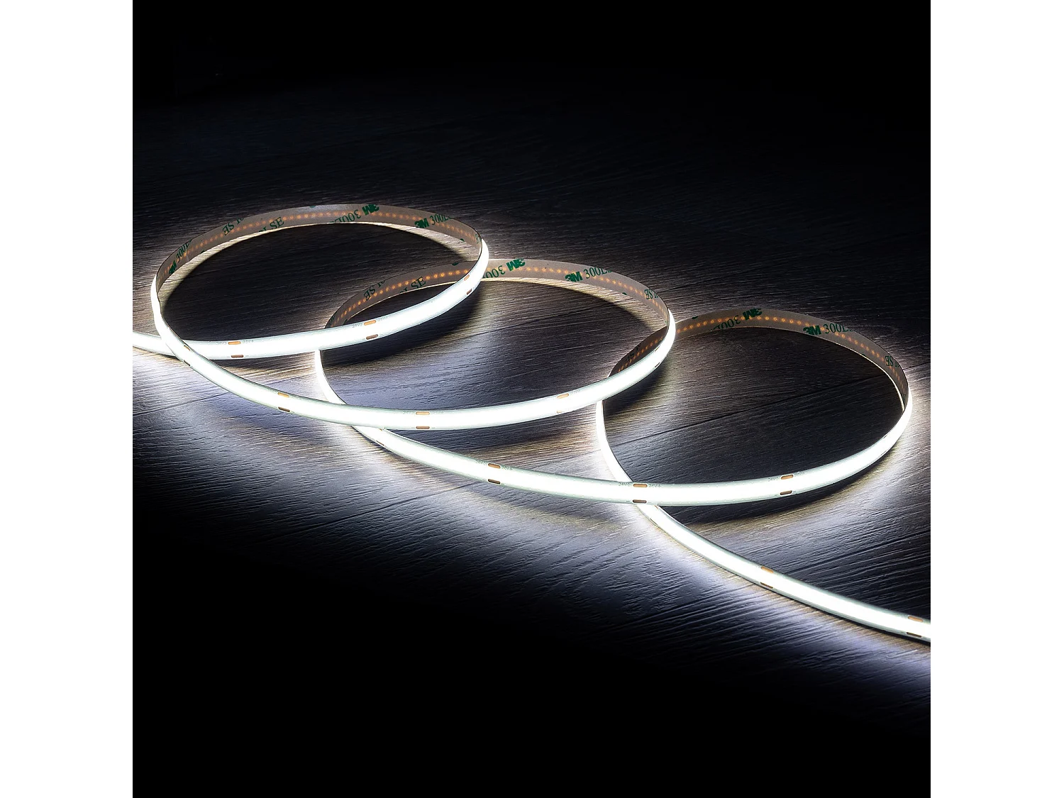 Ruban LED 24V COB 320 LED/m BOBINE 20m 11W/m 1100lm/m Largeur 8mm Coupe 10cm IP20 CRI90 5000K Blanc froid