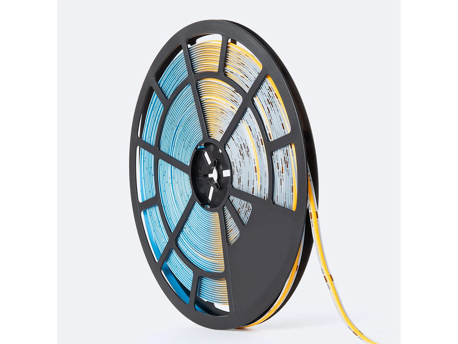 Ruban LED 24V COB 320 LED/m BOBINE 20m 11W/m 1100lm/m Largeur 8mm Coupe 10cm IP20 CRI90 5000K Blanc froid