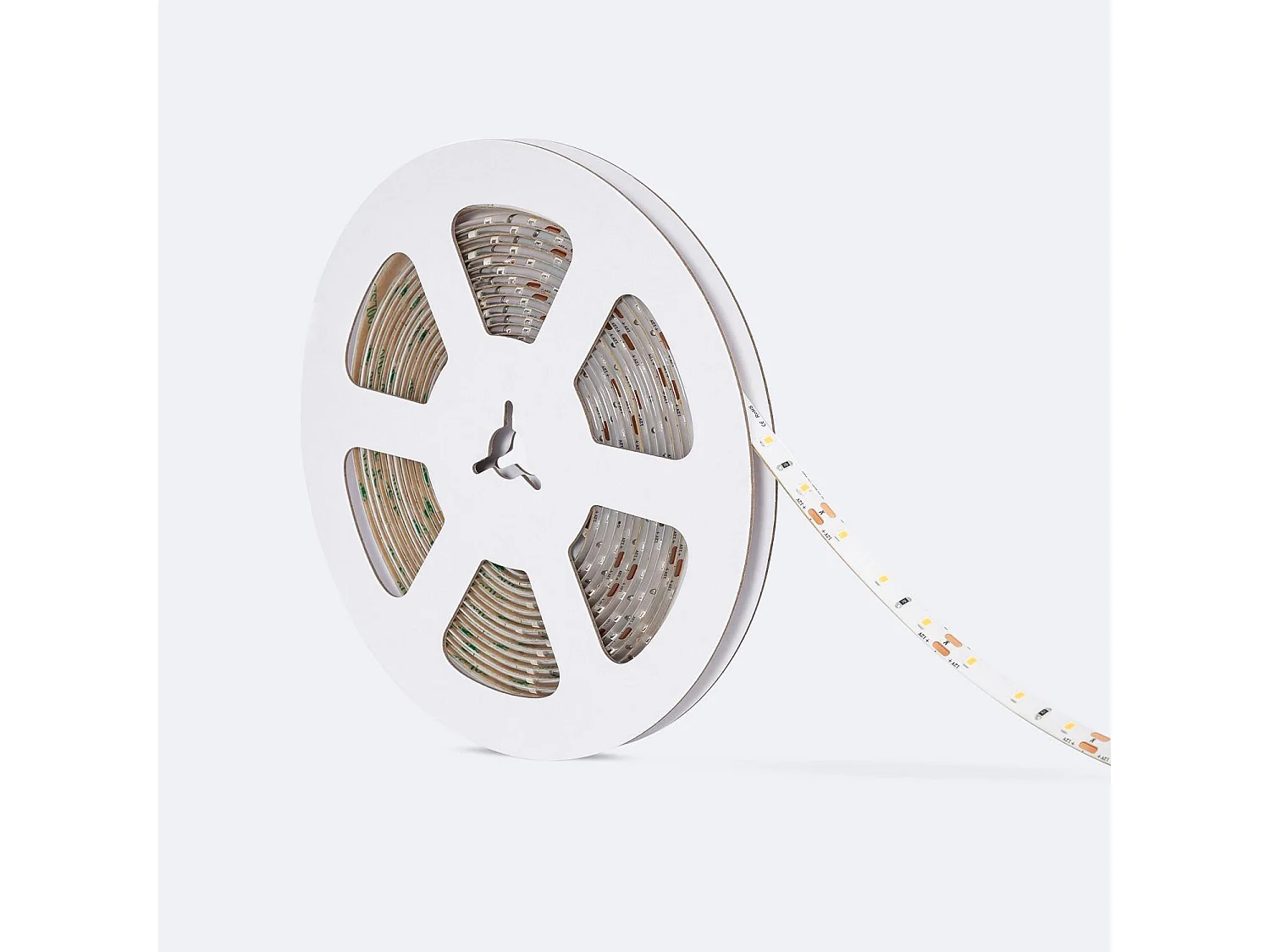 Tira LED 12V SMD 60 LED/m 5m 5W/m 400lm/m Ancho 8mm Corte 5cm IP65 2700K Blanco Cálido