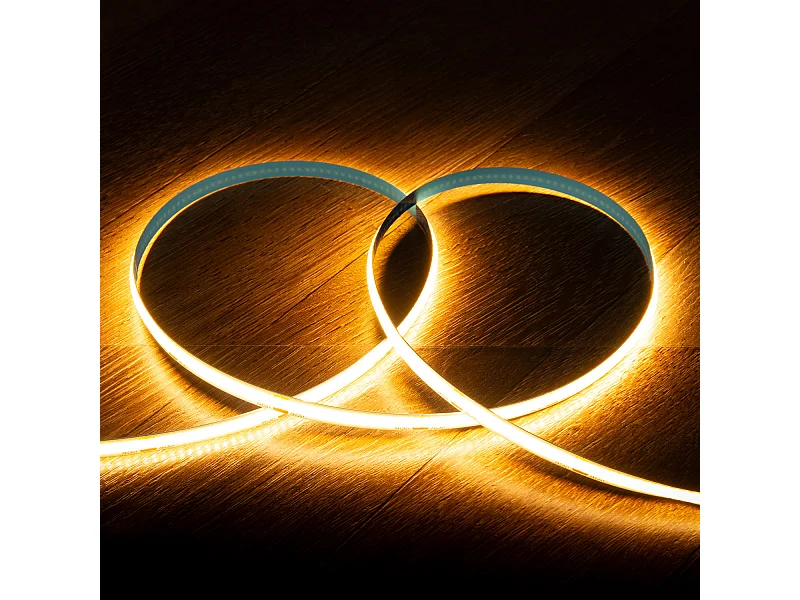 Ruban LED 24V COB 320 LED/m BOBINE 20m 11W/m 1100lm/m Largeur 8mm Coupe 10cm IP20 CRI90 4000K Blanc neutre