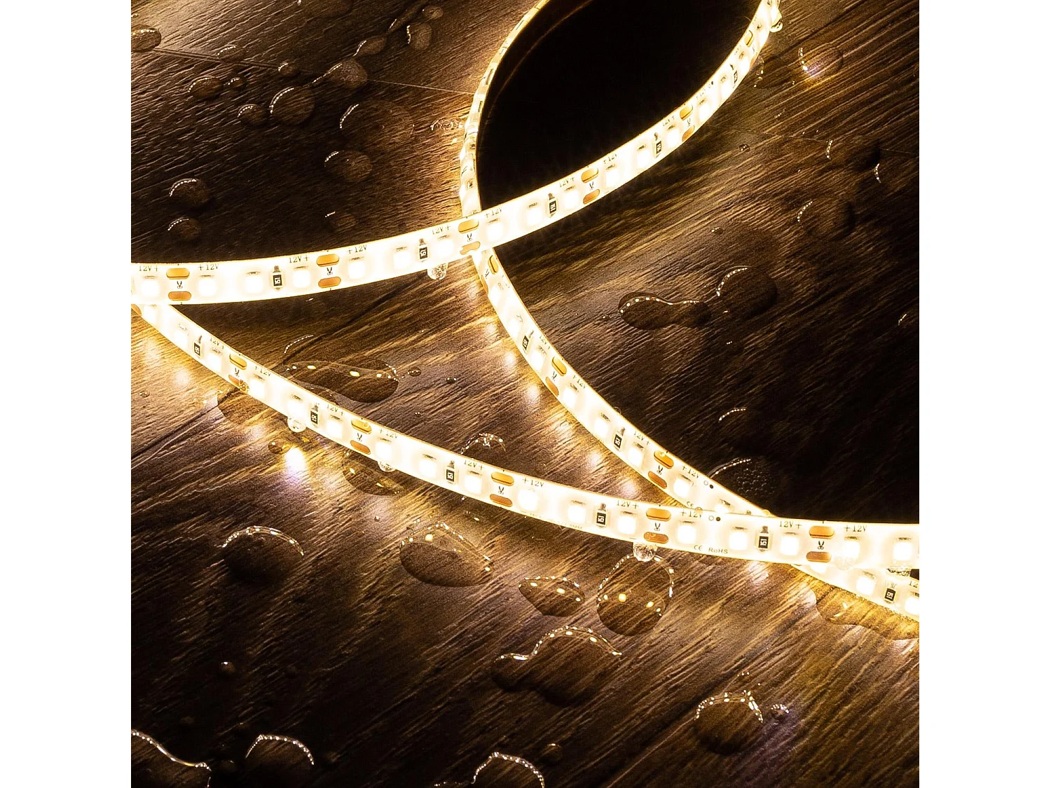 Tira LED 12V SMD 120 LED/m 5m 10W/m 1000lm/m Ancho 8mm Corte 2.5cm IP65 4000K Blanco Neutro