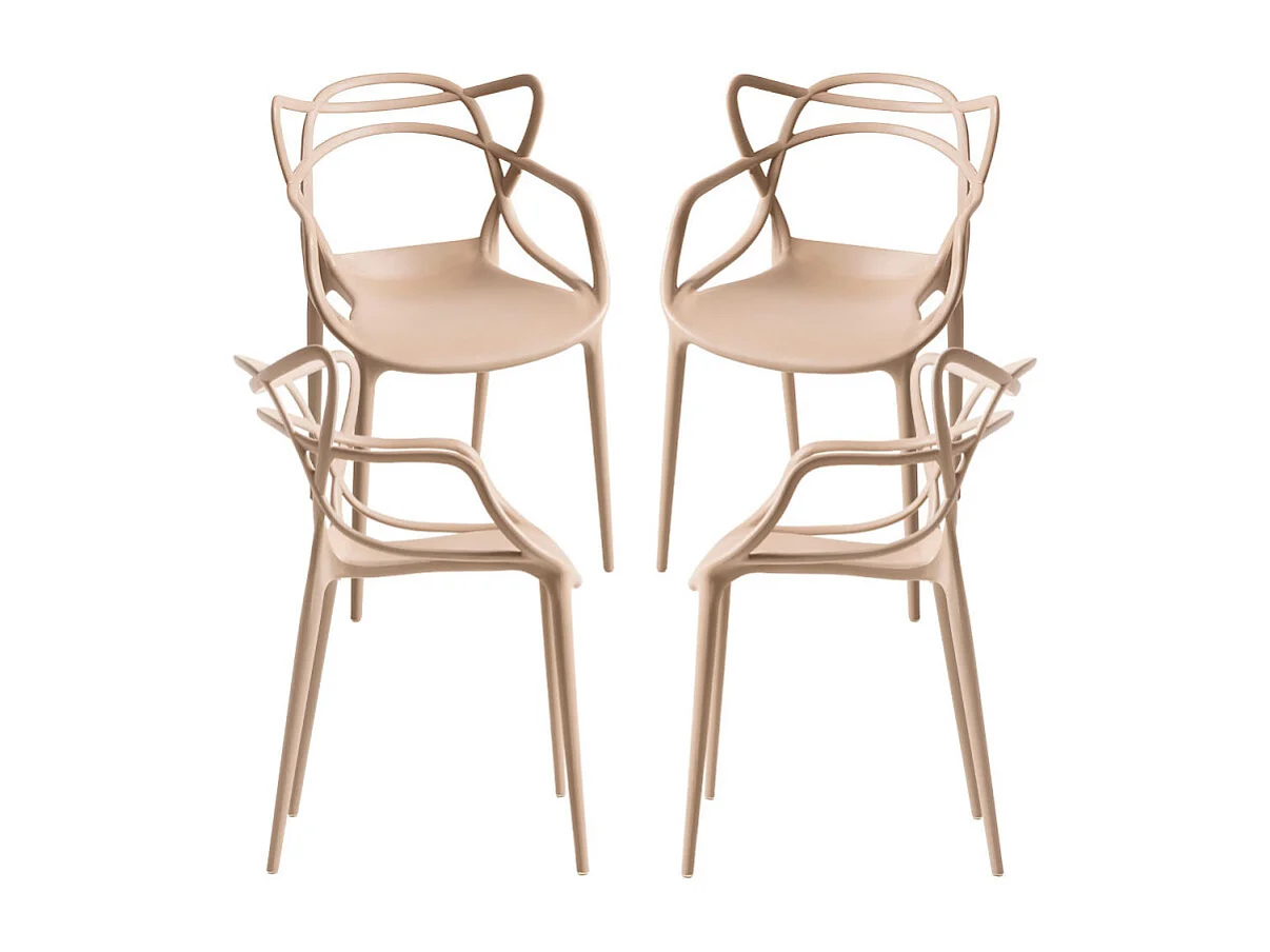 Packs Sillas Jardín - Pack 4 Sillas Korme - Beige