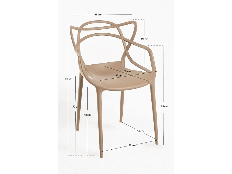 Packs Sillas Jardín - Pack 4 Sillas Korme - Beige