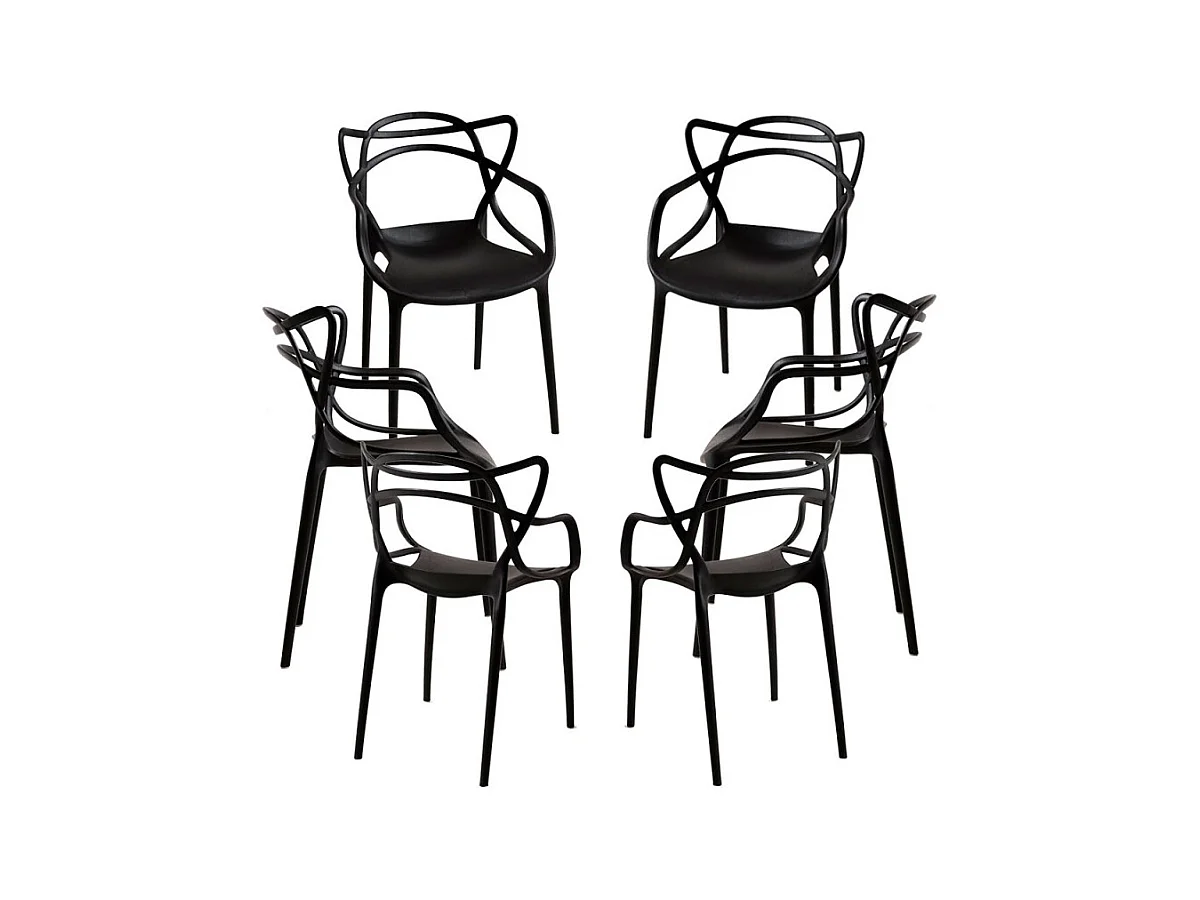 Packs Sillas Jardín - Pack 6 Sillas Korme Kid (Infantil) - Negro