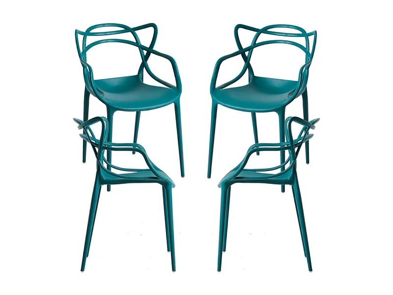 Packs Sillas Jardín - Pack 4 Sillas Korme - Verde azulado