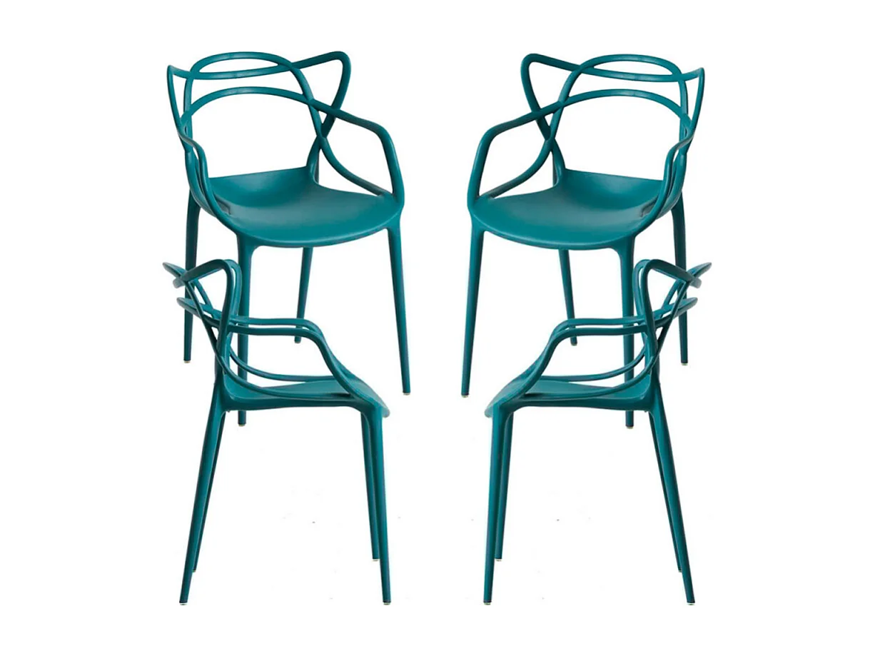Packs Sillas Jardín - Pack 4 Sillas Korme - Verde azulado