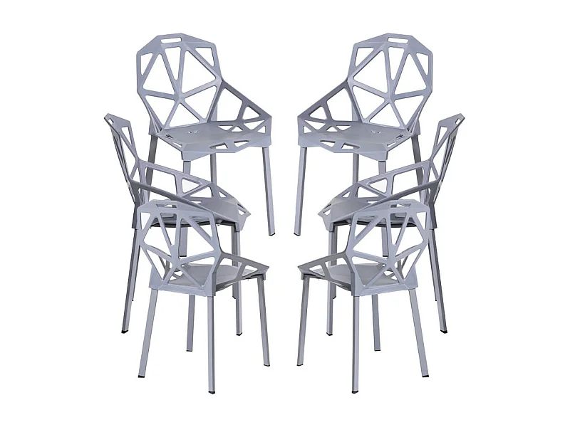 Packs Sillas Comedor - Pack 6 Sillas Omega - Gris oscuro