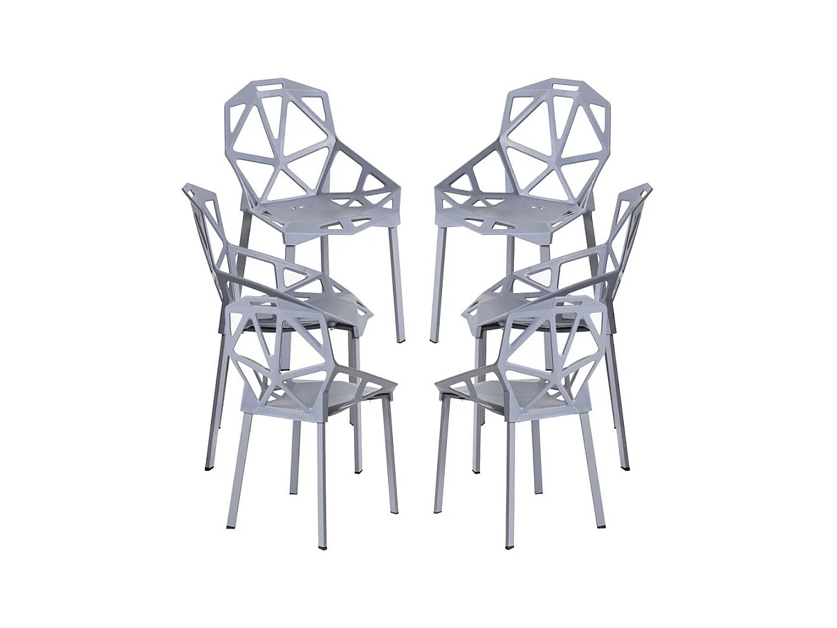 Packs Sillas Comedor - Pack 6 Sillas Omega - Gris oscuro