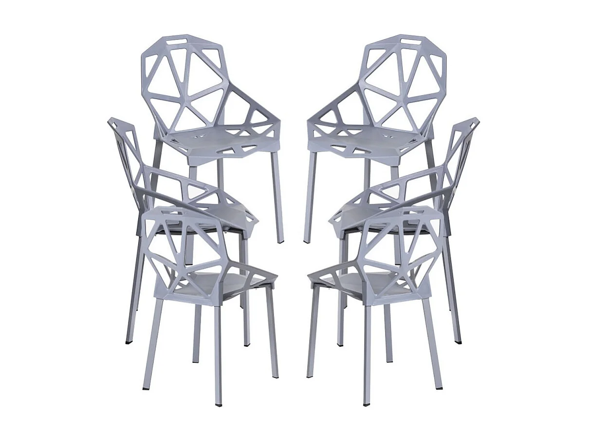 Packs Sillas Comedor - Pack 6 Sillas Omega - Gris oscuro