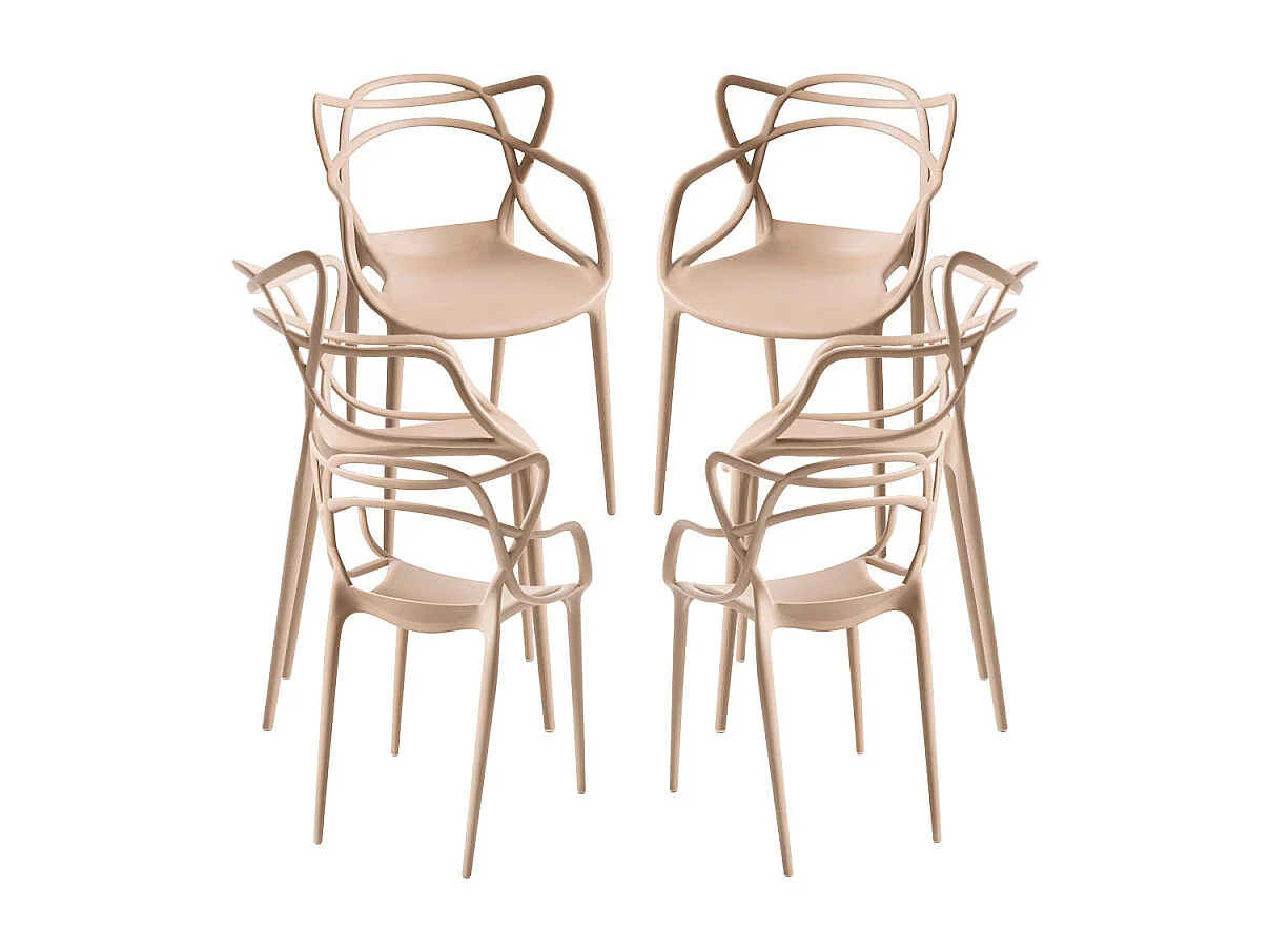 Packs Sillas Jardín - Pack 6 Sillas Korme - Beige
