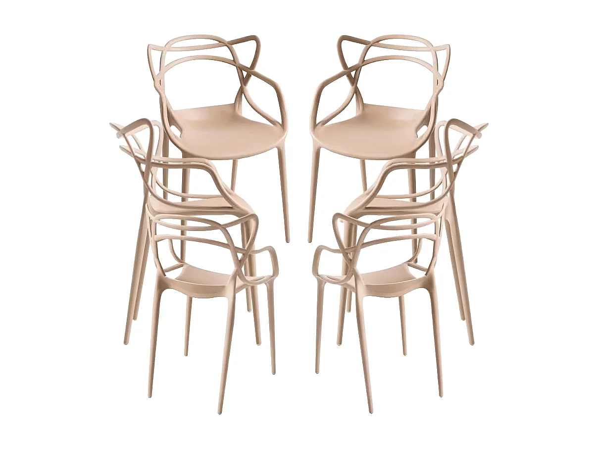 Packs Sillas Jardín - Pack 6 Sillas Korme - Beige
