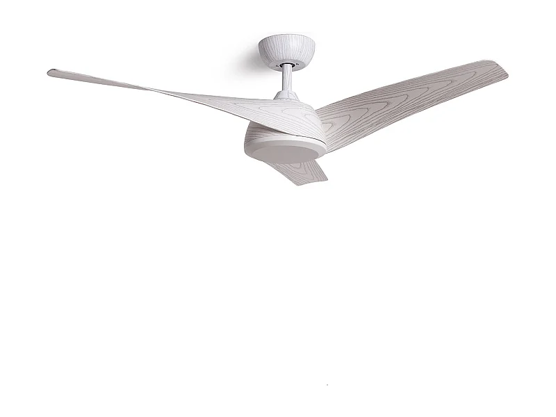 Ventilateur de Plafond Silencieux Eubea 132cm Moteur DC Bois blanc  Sans lumière, Télécommande, Wifi: False