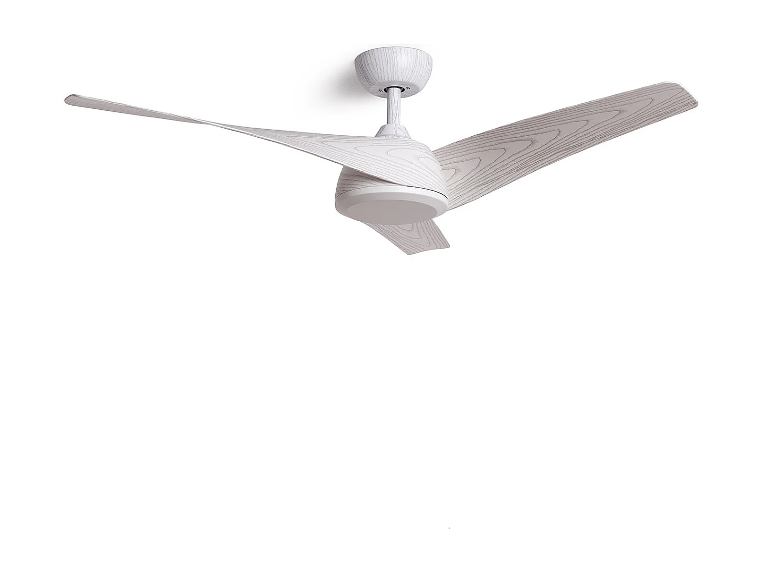 Ventilateur de Plafond Silencieux Eubea 132cm Moteur DC Bois blanc  Sans lumière, Contrôleur mural + télécommande, Wifi: False