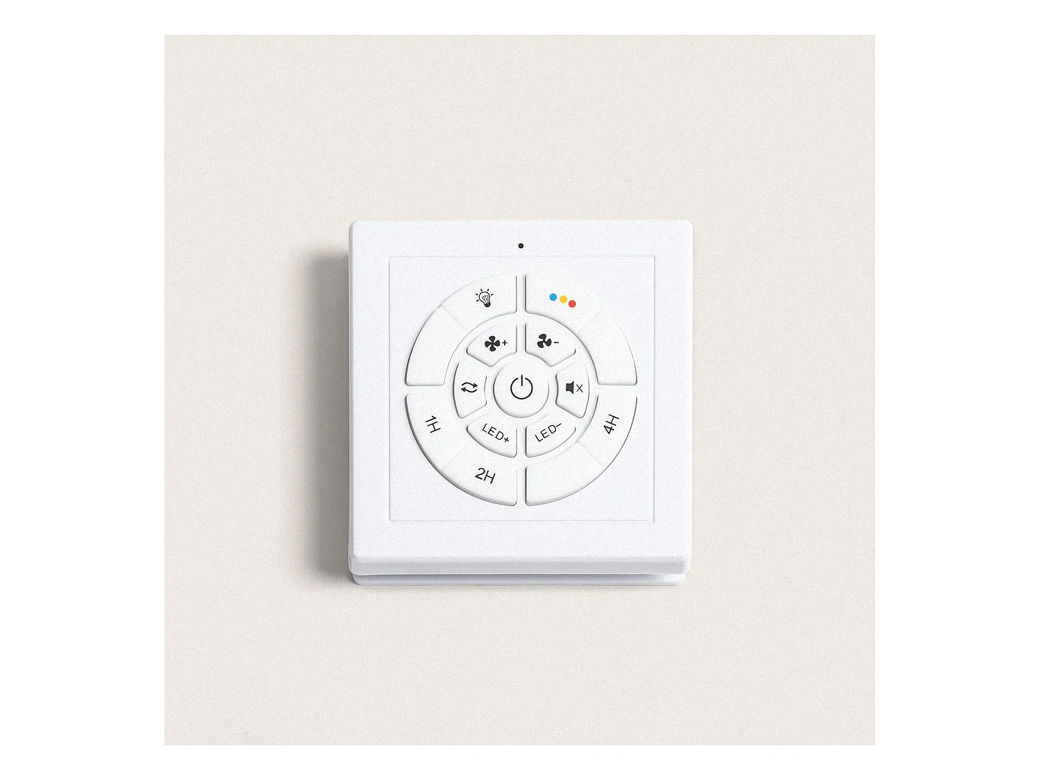 Ventilateur de Plafond Silencieux Patroclo Blanc 132cm Motor DC Blanc  Avec lumière, Contrôleur mural + télécommande, Wifi: False