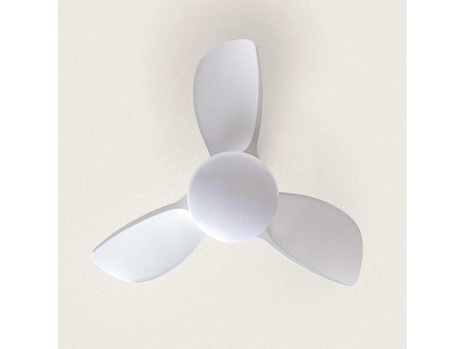 Ventilateur de Plafond Silencieux Poros 35W 76cm Moteur DC Blanc  Avec lumière, Contrôleur mural + télécommande, Wifi: False