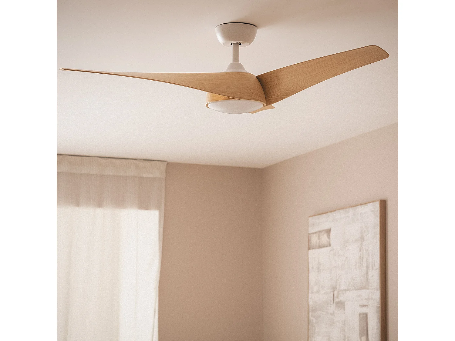 Ventilatore da Soffitto Silenzioso Eubea 132cm Motore DC Bianco CCT Con Luce, Telecomando, Wifi: False