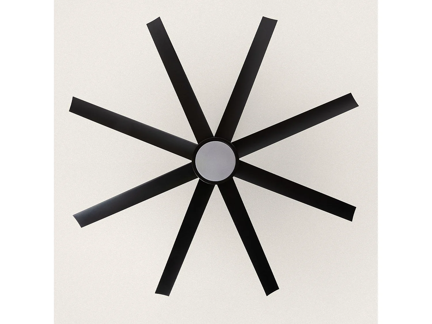 Ventilateur de Plafond Silencieux Hidra Noir 165cm Motor DC   Avec lumière, Contrôleur mural + télécommande, Wifi: True
