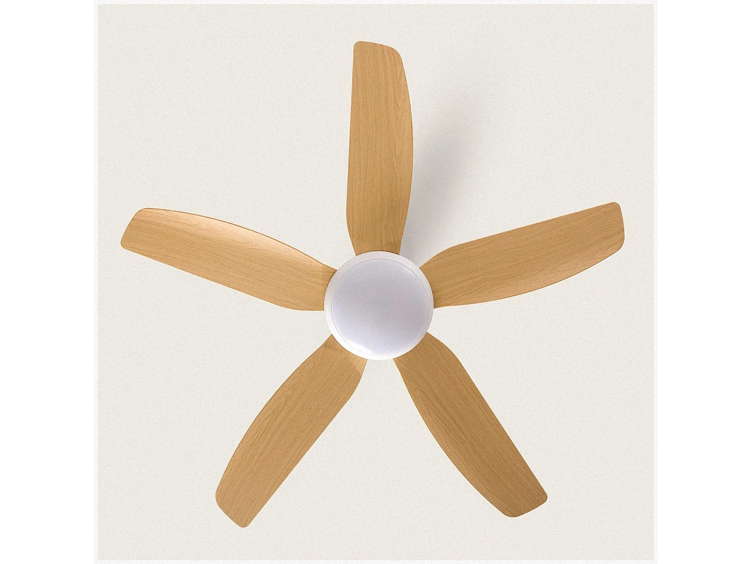 Ventilateur de Plafond Silencieux Dokós 122cm Motor DC Blanc  Avec lumière, Contrôleur mural + télécommande, Wifi: False