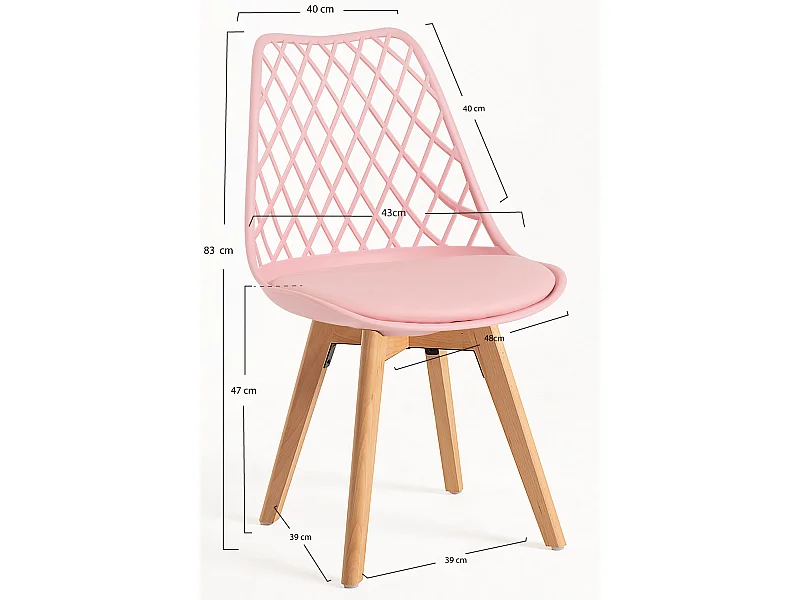 Packs Sillas Comedor - Pack 2 Sillas Mima - Rosa