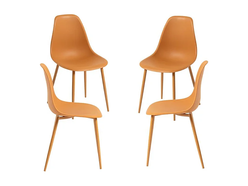 Packs Sillas Comedor - Pack 4 Sillas Mykle Total - Mostaza