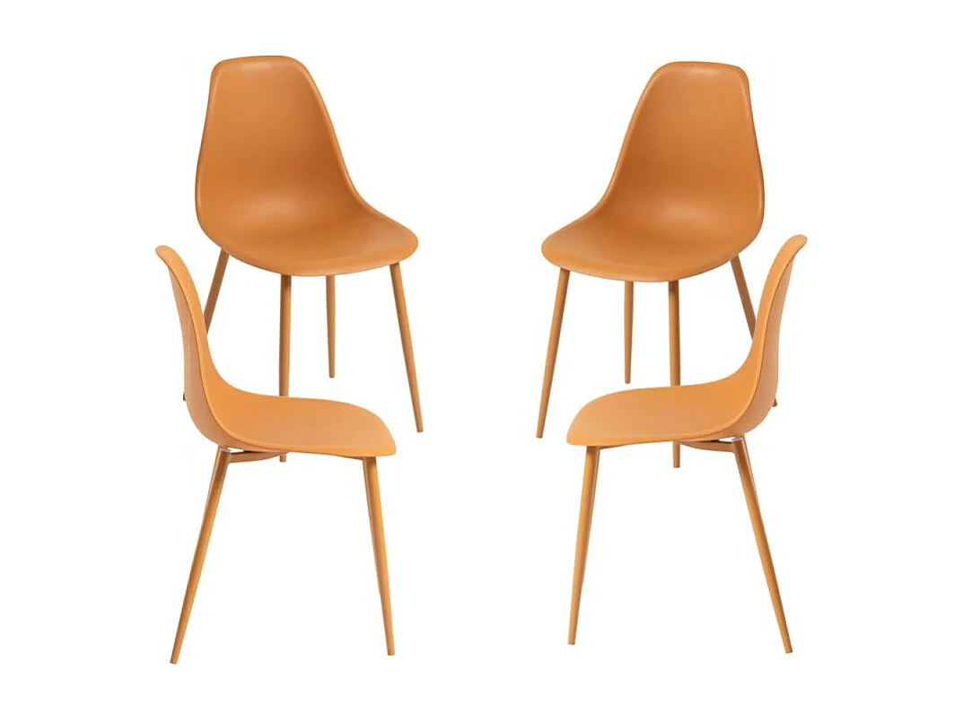 Packs Sillas Comedor - Pack 4 Sillas Mykle Total - Mostaza