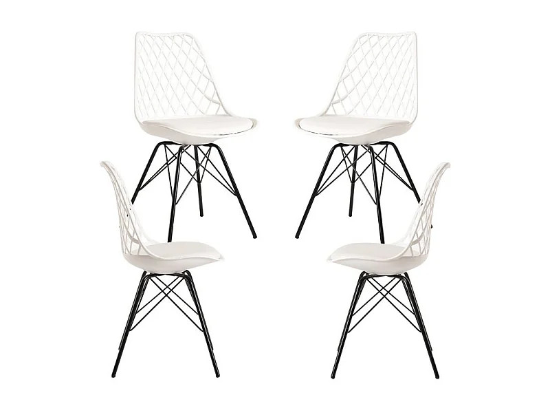 Packs Sillas Comedor - Pack 4 Sillas Iron Mima - Blanco