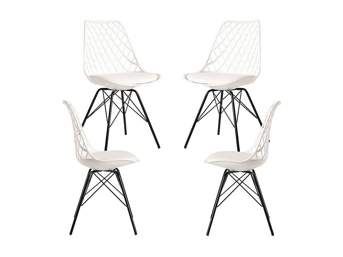 Packs Sillas Comedor - Pack 4 Sillas Iron Mima - Blanco