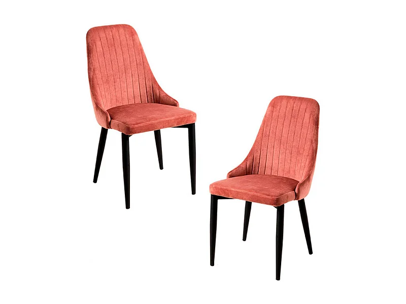 Packs Sillas Comedor - Pack 2 Sillas Kan Terciopelo - Rosa